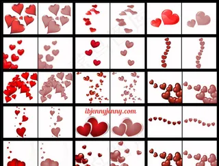 创意的情人节立体心形笔刷