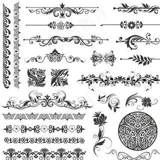 欧式花纹花边图片