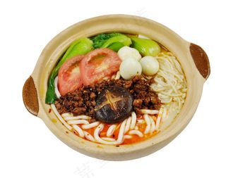 麻辣青菜香菇面图片