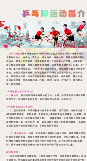 乒乓球运动简介图片