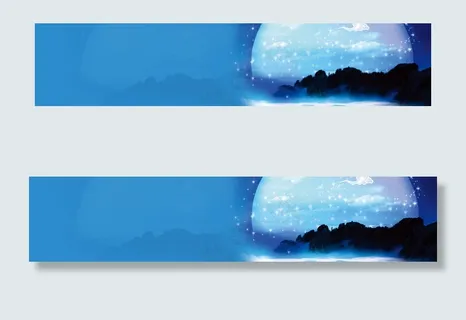中秋节banner创意设计　