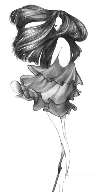 黑色连衣裙设计稿