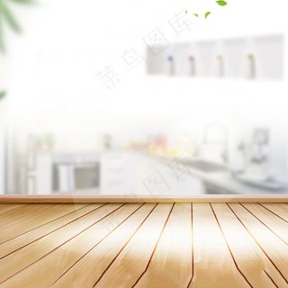 简约木纹厨房背景设计