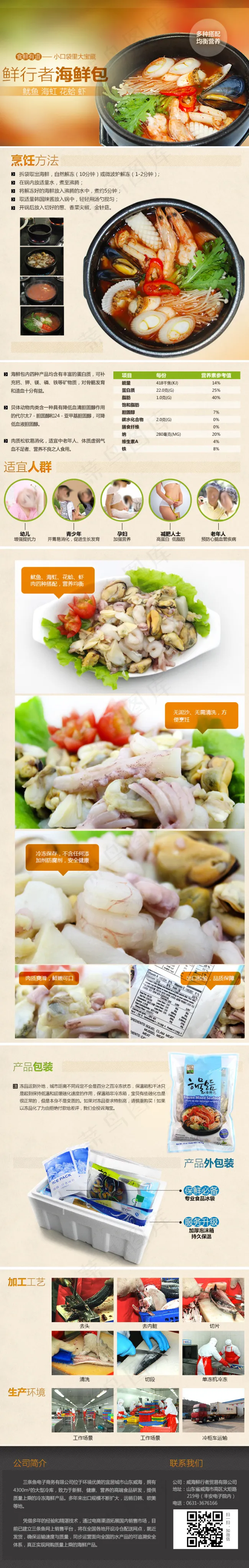海鲜包详情 淘宝宝贝详情页psd模版下载