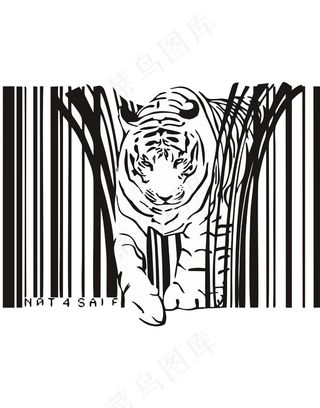 老虎简笔插画卡通动物