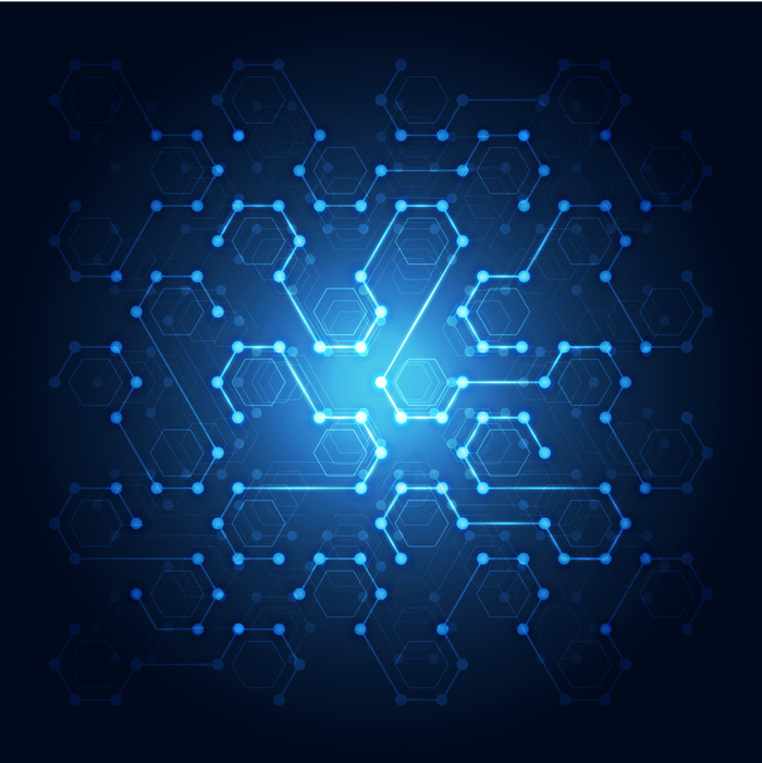 矢量蓝色炫光科技背景