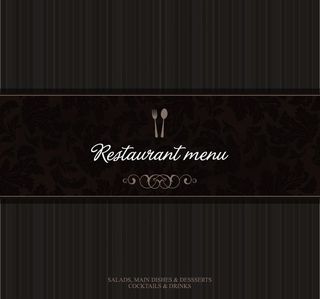 欧式花纹西餐厅菜单设计图片