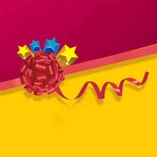 节日丝带礼花背景