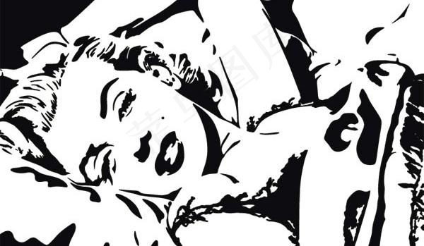 玛丽莲梦露海报矢量素材