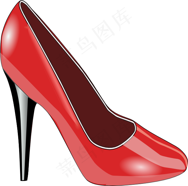 红色漆皮鞋夹艺术