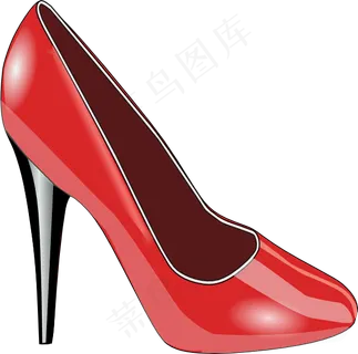 红色漆皮鞋夹艺术