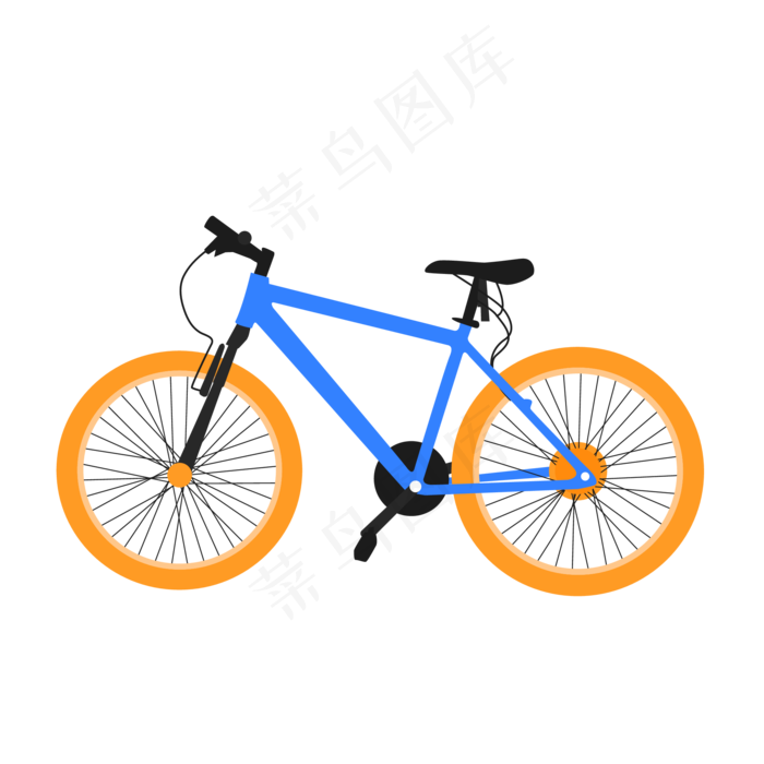 矢量插画交通工具单车