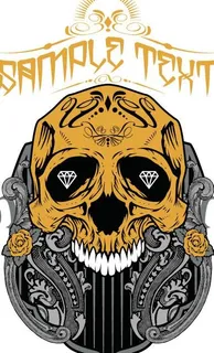 潮流t shirt骷髅图案图片