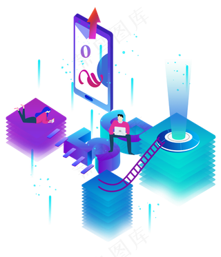 手机5G网络场景装饰图,免抠元素