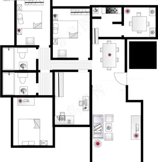 160平方米户型图图片