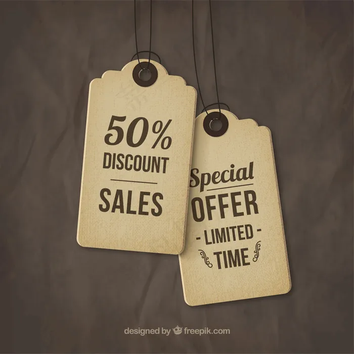 纸板式销售标签ai矢量模版下载