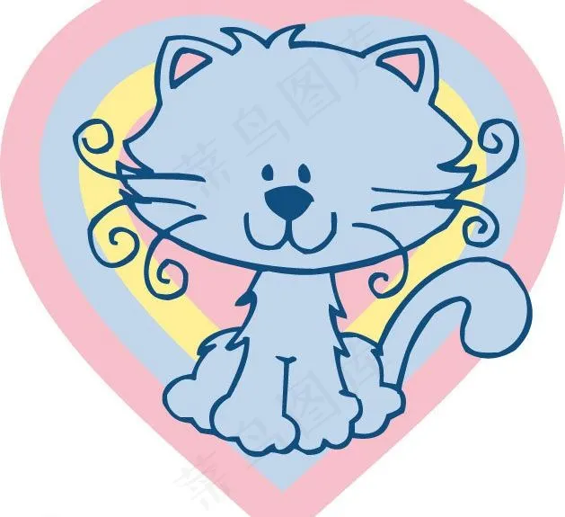 小猫图片ai矢量模版下载