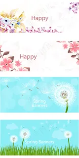 精美花卉背景手绘素材AI矢量图免费...