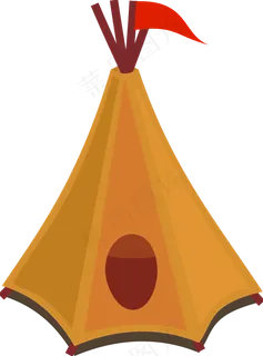 卡通TIPI /帐篷红旗