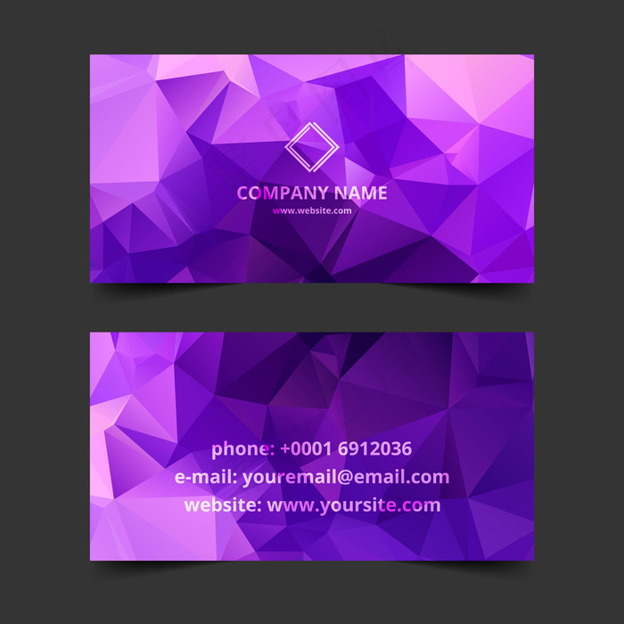 紫色名片