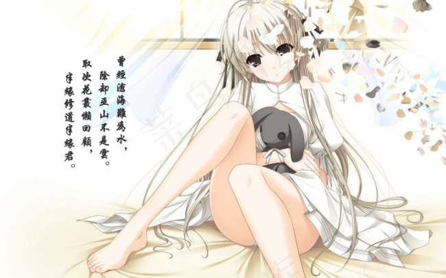 美少女碎片海报psd模版下载