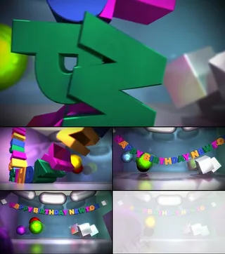 生日快乐片头儿童节视频素材