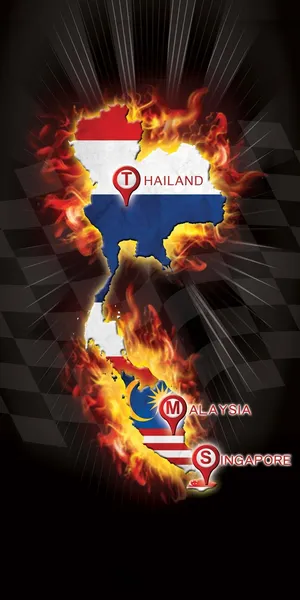 东南亚地图招牌设计