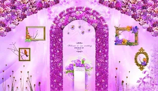 粉色 迎宾区背景