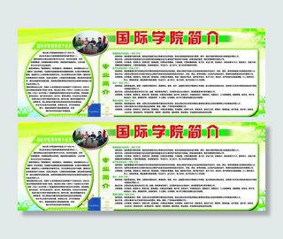 理工国际学院简介展板图片