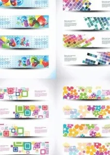 美丽的特效设计旗帜矢量 美丽的特效设计旗帜矢量