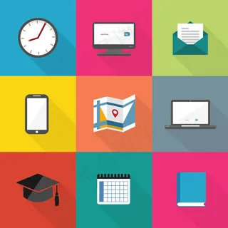 网页UI扁平彩色icon图标