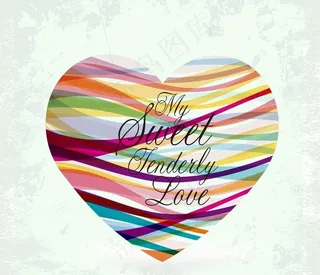 创意心形加英文图片