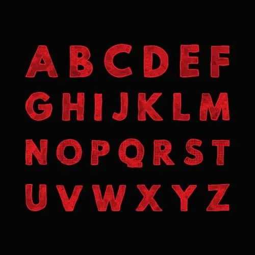 红色英文字母eps,ai矢量模版下载
