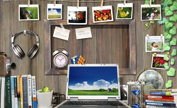 桌上电脑图片(3000X2000(DPI:200))psd模版下载