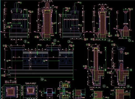 别墅石材装饰 节点详图