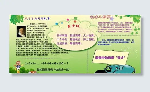 数学组橱窗图片