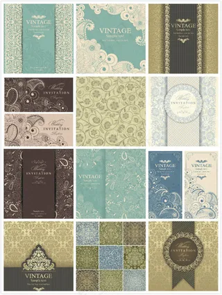 复古婚礼邀请函