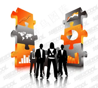 上班的男女素材