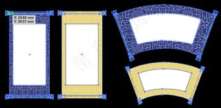 中国风空白卷轴