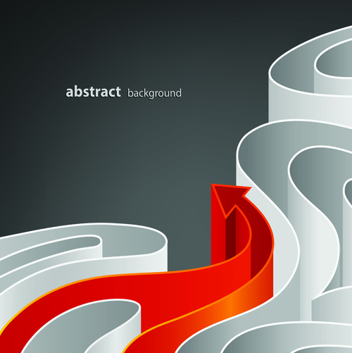 现代抽象背景矢量箭头的迷宫