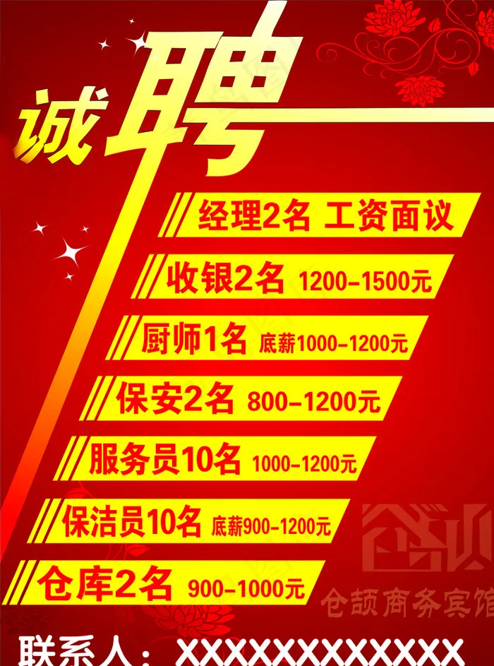 招聘海报图片psd模版下载