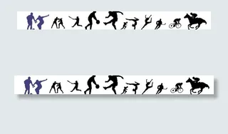 部分体育项目抠好的全黑人物图片