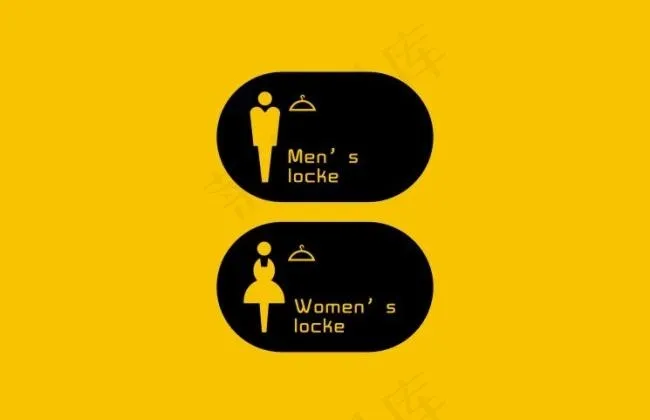 男女浴标志cdr格式cdr矢量模版下载