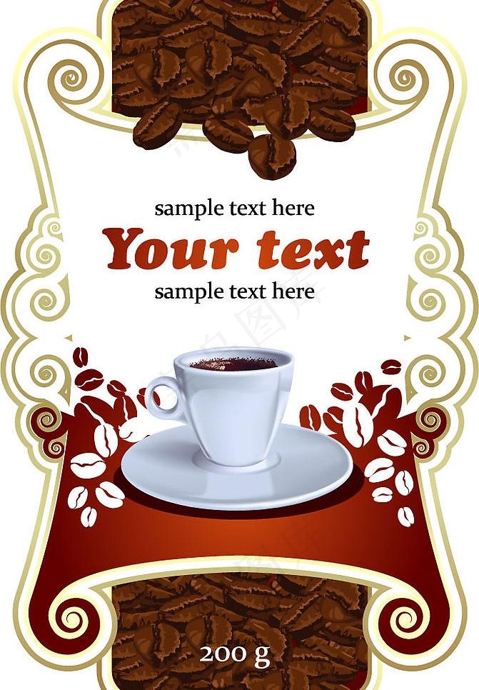 欧式瓶贴设计矢量素材图片瓶身贴