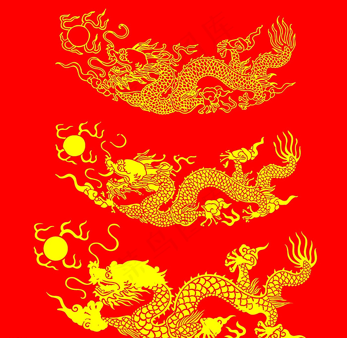 龙纹图片ai矢量模版下载
