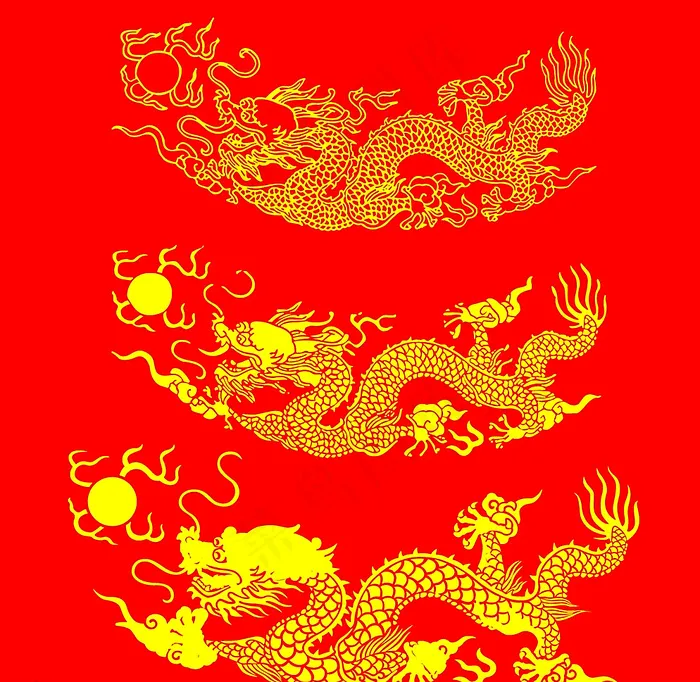 龙纹图片ai矢量模版下载
