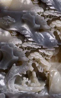 高清玉雕玄关过道背景墙