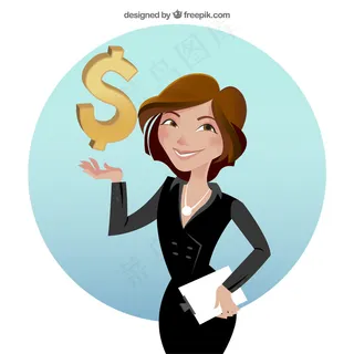 与美元符号的商人 与美元符号的商人