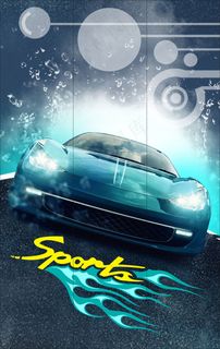 炫酷跑车面板设计图片