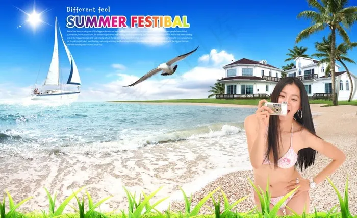 清凉一夏图片(3543X2362(DPI:300))psd模版下载